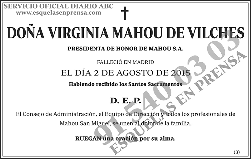 Virginia Mahou de Vilches